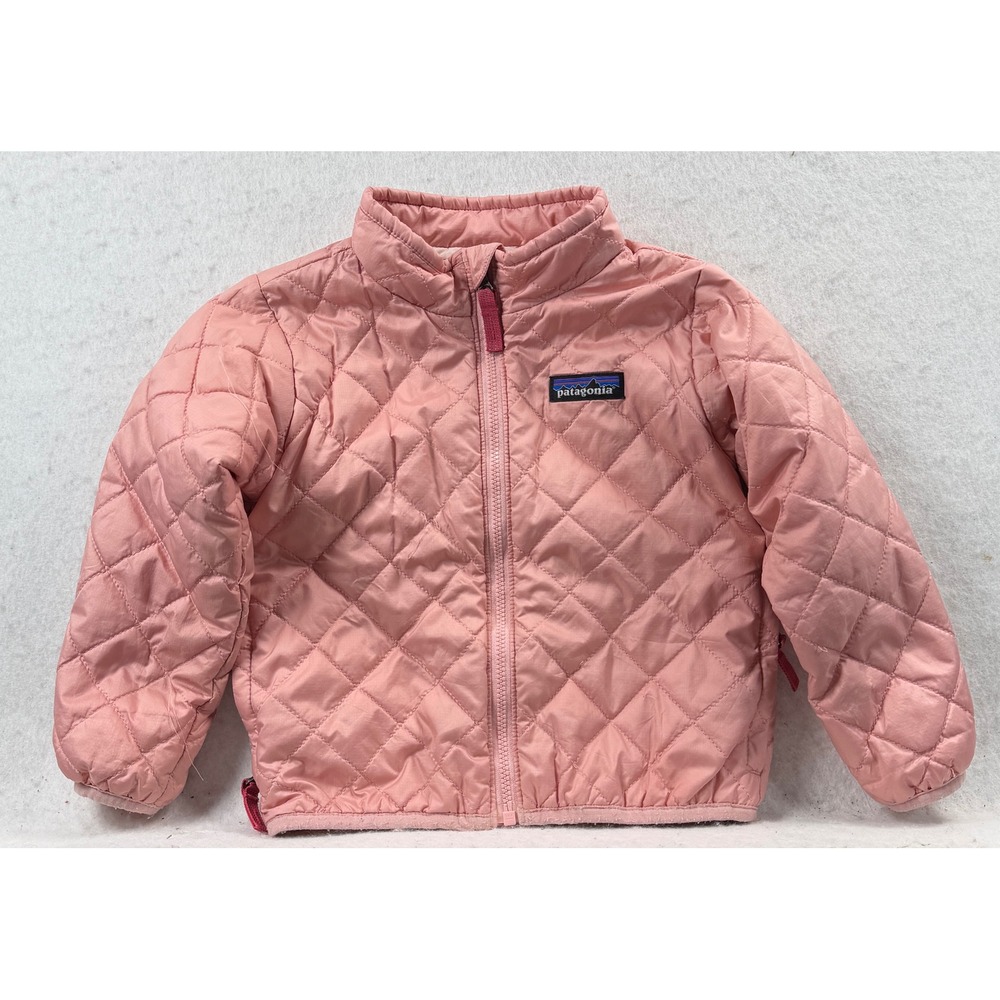 Patagonia Baby 2T Pink Diamond Quilted Full Zip Jacket STY61363